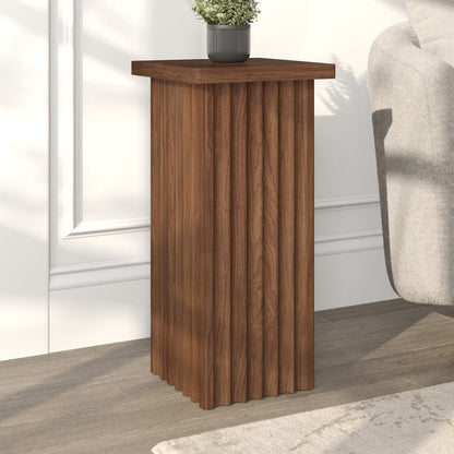 Hudson & Canal - Bourne 10.75" Wide Square Side Table in Satin Walnut - ST2454 view 6