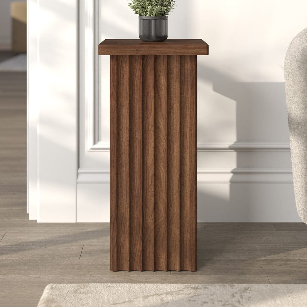 Hudson & Canal - Bourne 10.75" Wide Square Side Table in Satin Walnut - ST2454 view 7