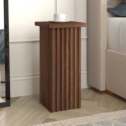 Hudson & Canal - Bourne 10.75" Wide Square Side Table in Satin Walnut - ST2454 view 8