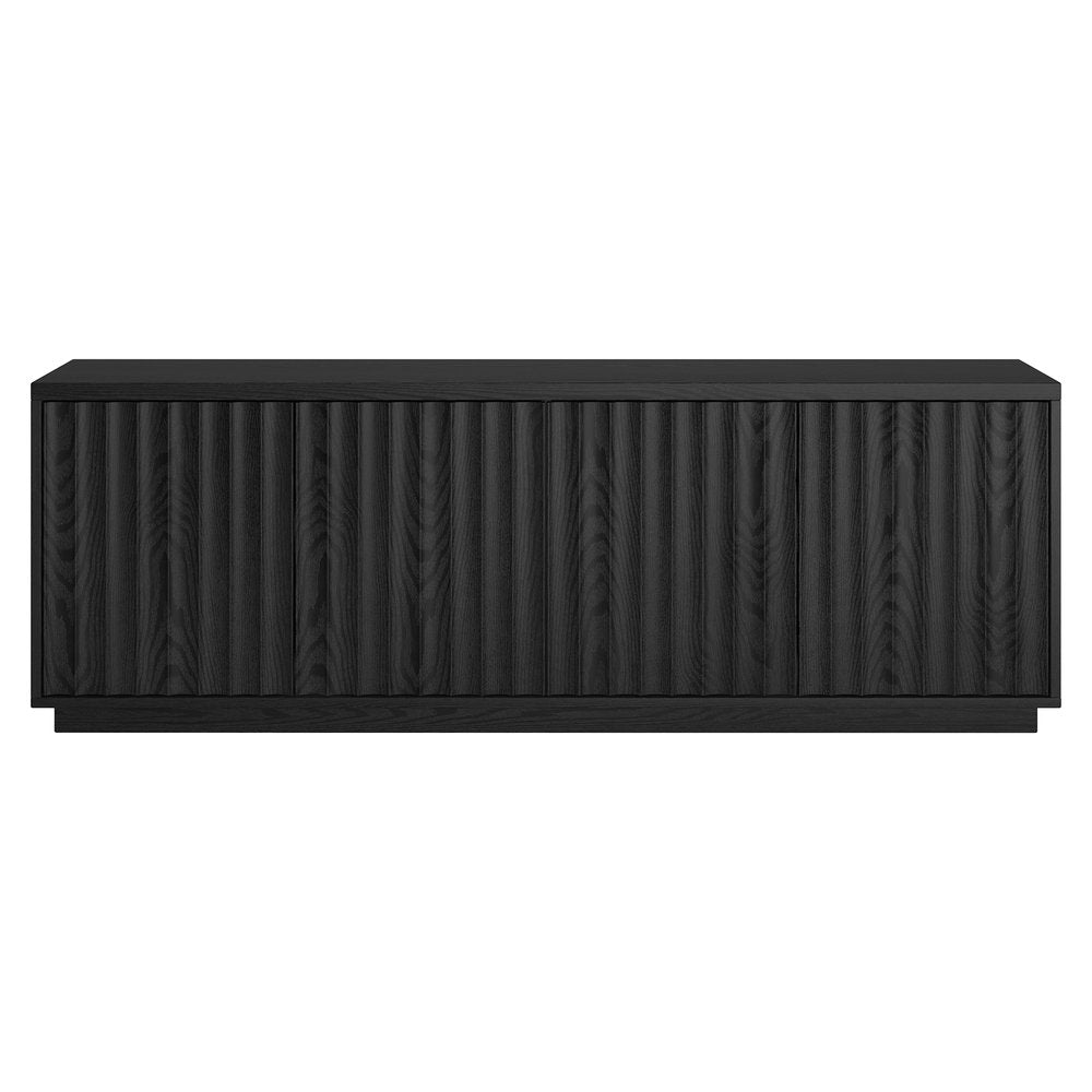 Hudson & Canal - Bourne Rectangular Fluted TV Stand for TVs up to 75in in Black Grain - TV2443 view 2