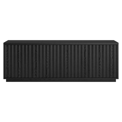 Hudson & Canal - Bourne Rectangular Fluted TV Stand for TVs up to 75in in Black Grain - TV2443 view 2