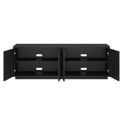 Hudson & Canal - Bourne Rectangular Fluted TV Stand for TVs up to 75in in Black Grain - TV2443 view 4