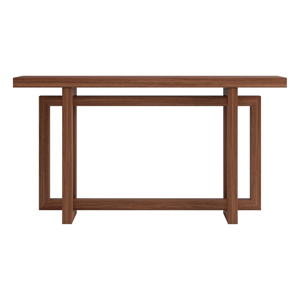 Hudson & Canal - Breslow 55in Wide Rectangular Console Table in Satin Walnut - AT2569 view 2