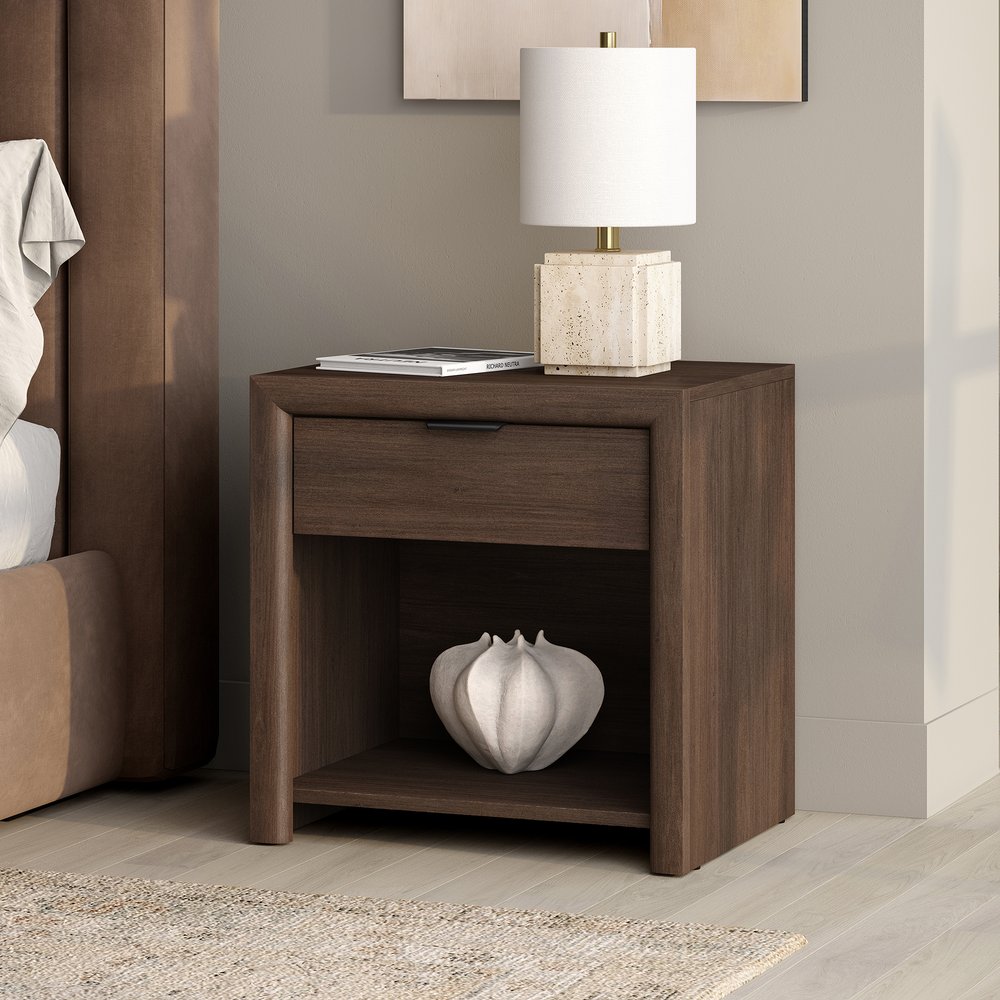 Hudson & Canal - Clara 24in Rectangular Nightstand in Brown Oak - NS2482 view 5