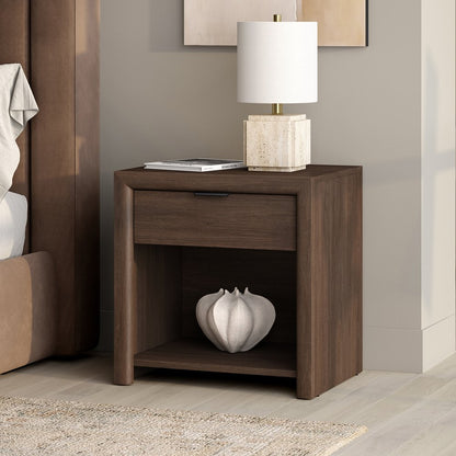 Hudson & Canal - Clara 24in Rectangular Nightstand in Brown Oak - NS2482 view 5