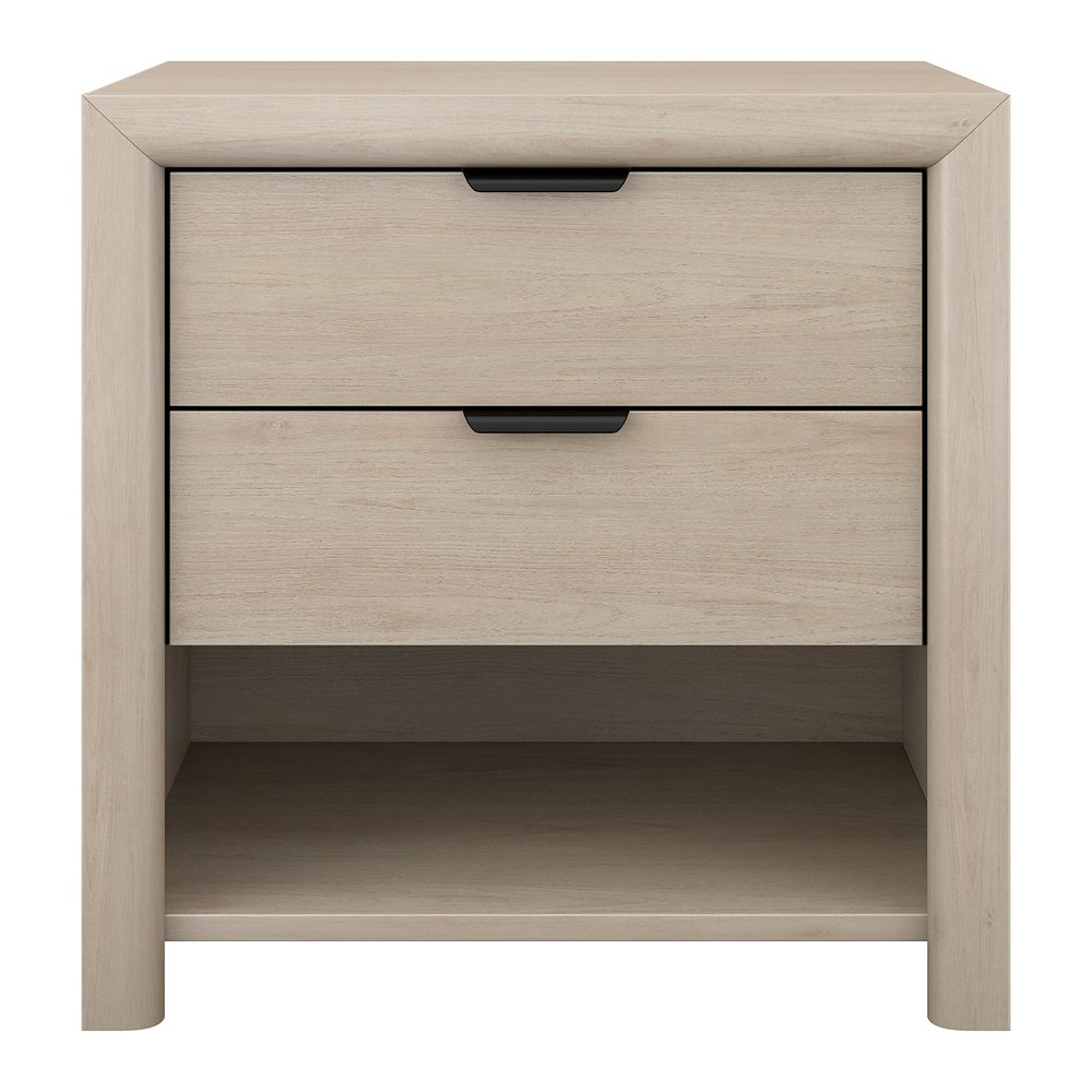 Hudson & Canal - Clarice 24in Rectangular Nightstand in Alder White - NS2484 view 2