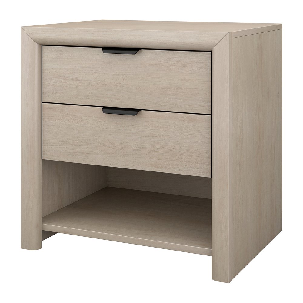 Hudson & Canal - Clarice 24in Rectangular Nightstand in Alder White - NS2484 view 3