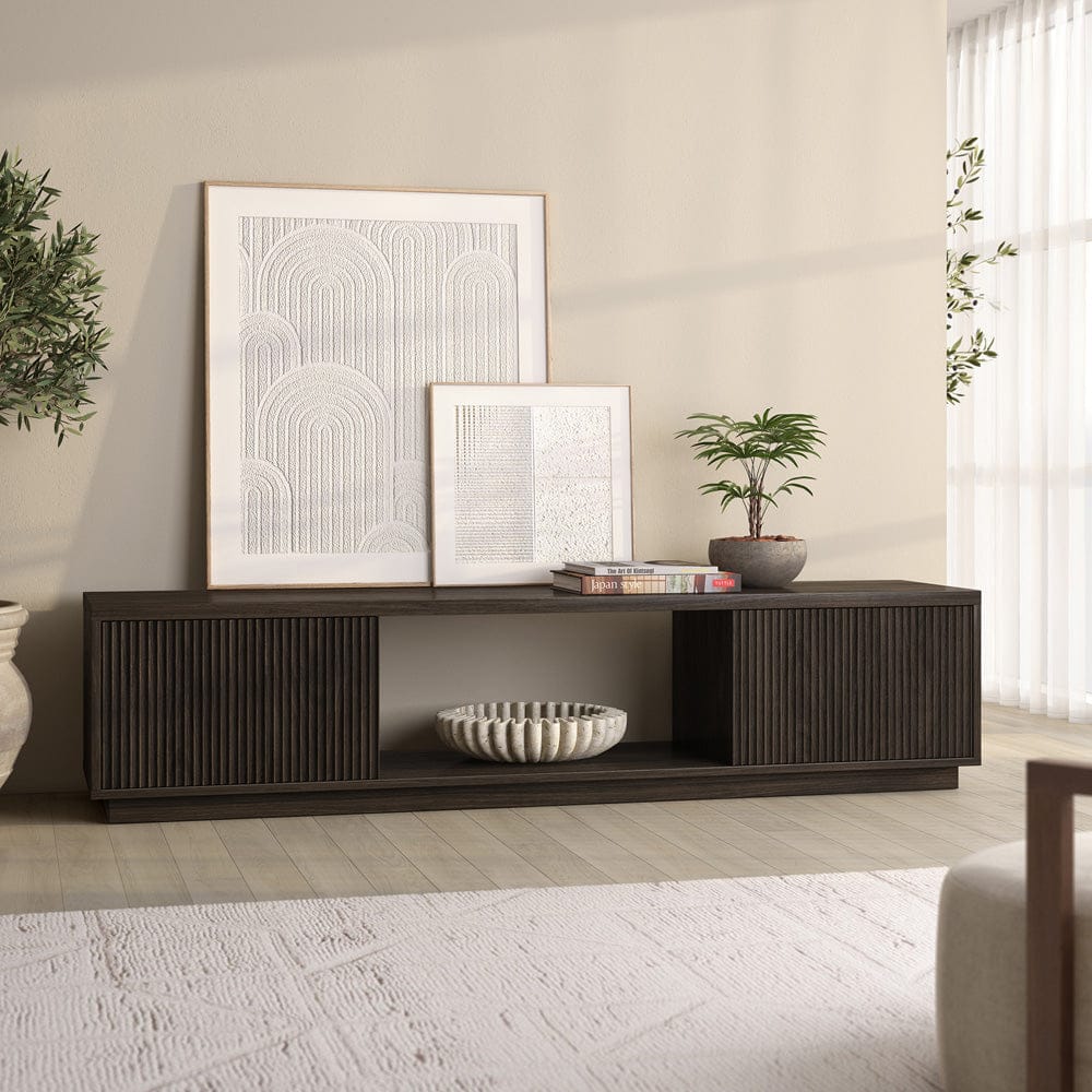 Hudson & Canal - Dorian Rectangular TV Stand for TV's up to 78" in Alder Brown - TV2430 view 8