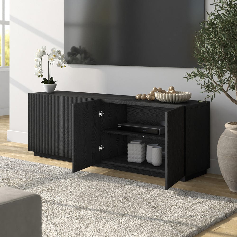 Hudson & Canal - Halifax Rectangular TV Stand for TV's up to 75" in Black Grain - TV2382 view 7