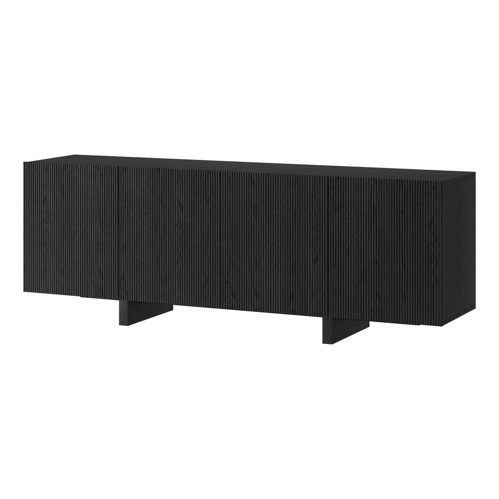 Hudson & Canal - Harold Rectangular Fluted TV Stand for TVs up to 75in in Black Grain - TV2515 view 3