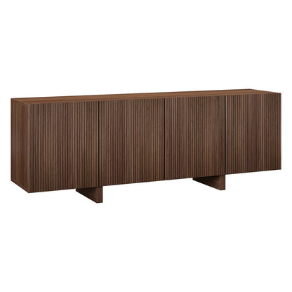 Hudson & Canal - Harold Rectangular Fluted TV Stand for TVs up to 75in in Satin Walnut - TV2517 view 1