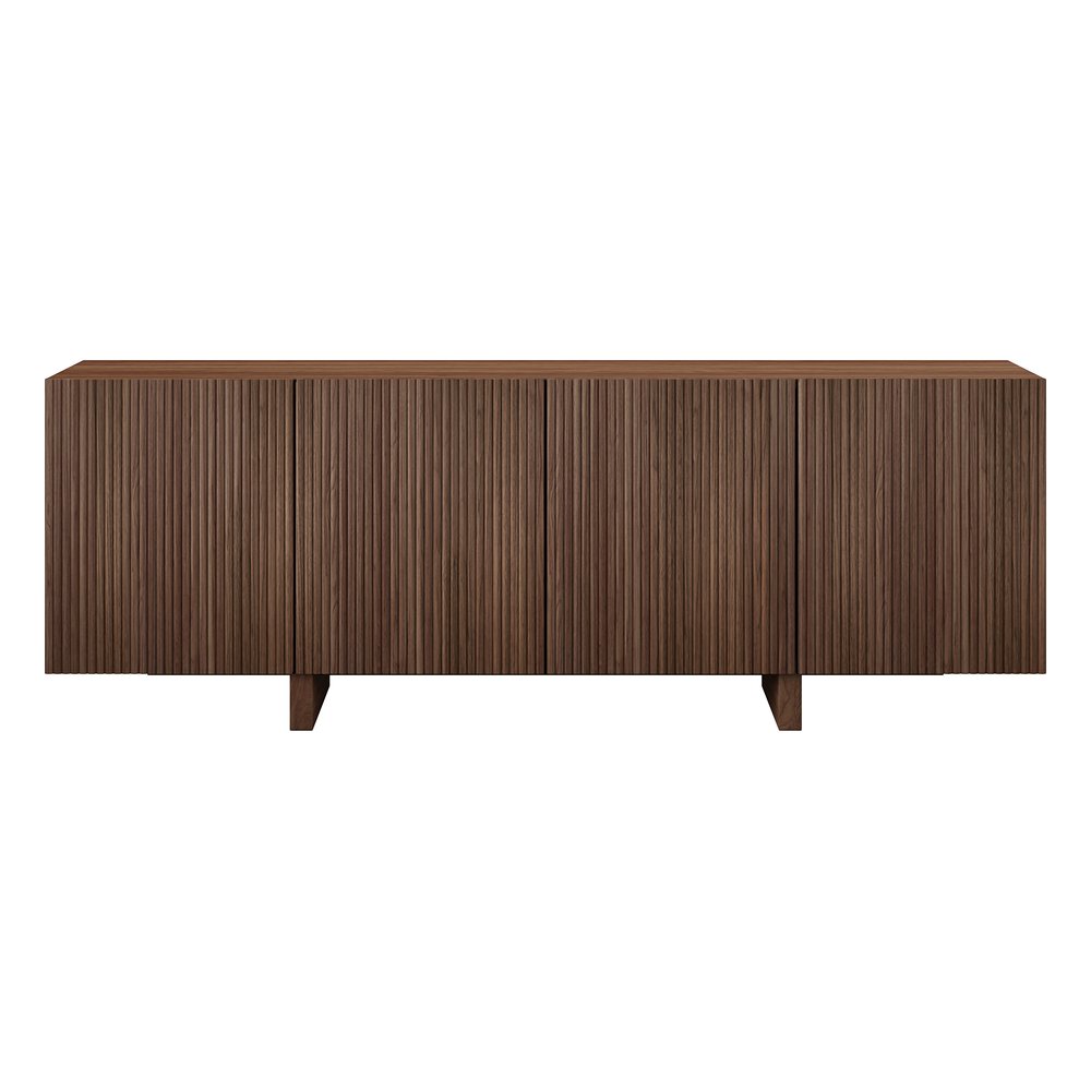 Hudson & Canal - Harold Rectangular Fluted TV Stand for TVs up to 75in in Satin Walnut - TV2517 view 2