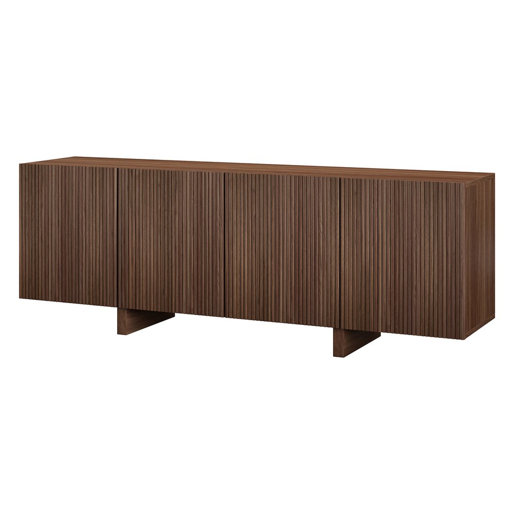 Hudson & Canal - Harold Rectangular Fluted TV Stand for TVs up to 75in in Satin Walnut - TV2517 view 3