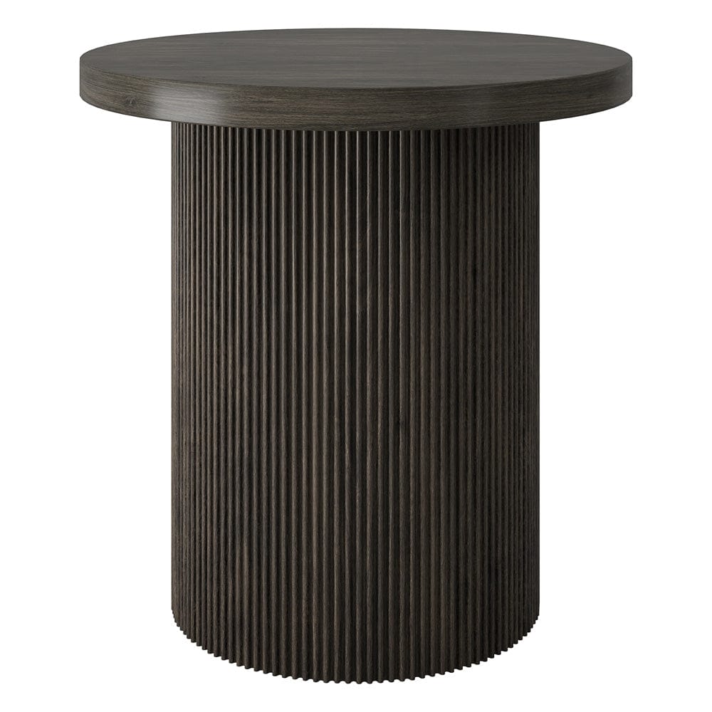 Hudson & Canal - Isa 22" Wide Round Side Table in Alder Brown - ST2438 view 2