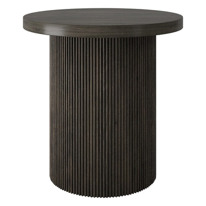 Hudson & Canal - Isa 22" Wide Round Side Table in Alder Brown - ST2438 view 2