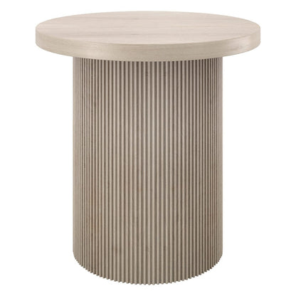 Hudson & Canal - Isa 22" Wide Round Side Table in Alder White - ST2437 view 1