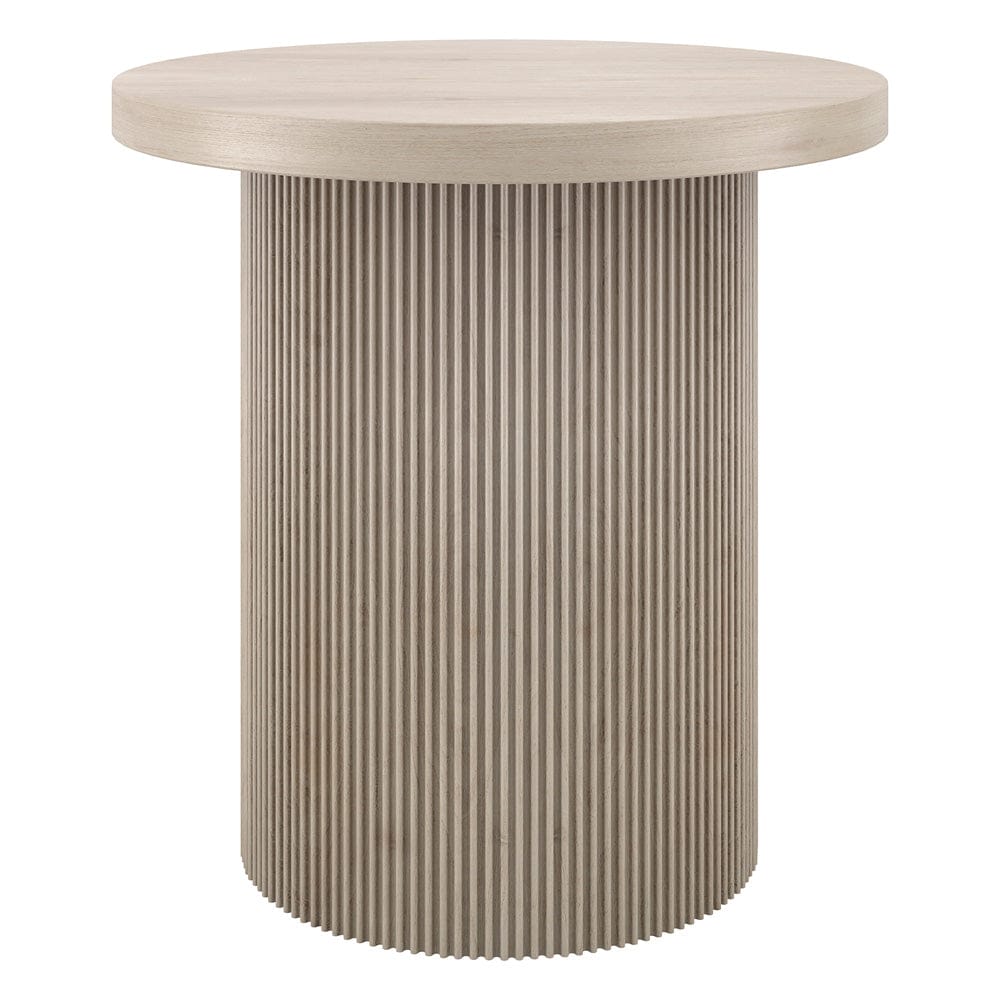 Hudson & Canal - Isa 22" Wide Round Side Table in Alder White - ST2437 view 2