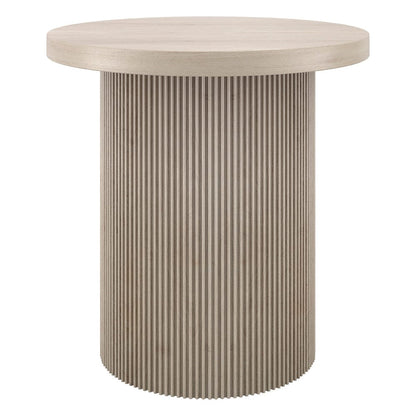 Hudson & Canal - Isa 22" Wide Round Side Table in Alder White - ST2437 view 2