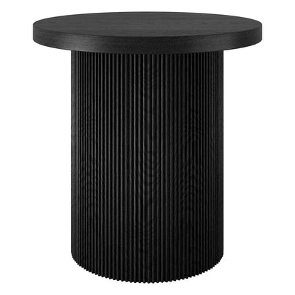 Hudson & Canal - Isa 22" Wide Round Side Table in Black Grain - ST2436 view 1