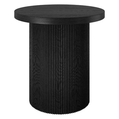 Hudson & Canal - Isa 22" Wide Round Side Table in Black Grain - ST2436 view 2