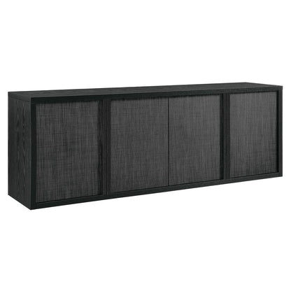 Hudson & Canal - Kai Rectangular TV Stand for TV's up to 75" in Black Grain - TV2406 view 1