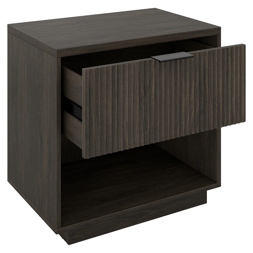 Hudson & Canal - Karten 24" Wide Rectangular Nightstand in Alder Brown - NS2429 view 4