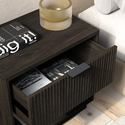 Hudson & Canal - Karten 24" Wide Rectangular Nightstand in Alder Brown - NS2429 view 5