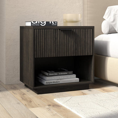 Hudson & Canal - Karten 24" Wide Rectangular Nightstand in Alder Brown - NS2429 view 7