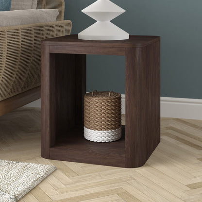 Hudson & Canal - Kellan 20" Wide Square Side Table in Alder Brown - ST2184 view 7