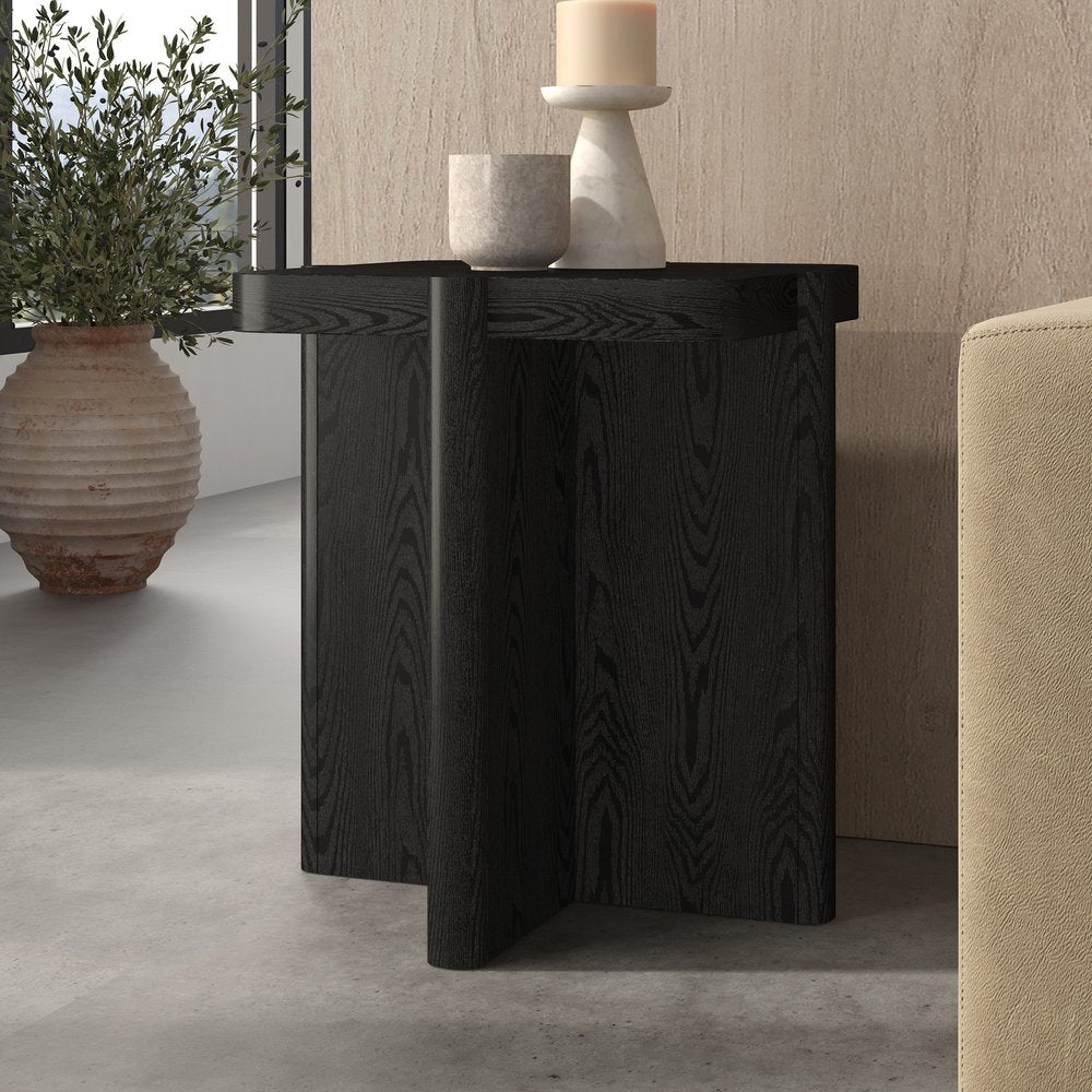 Hudson & Canal - Laguna 20in Wide Square Side Table in Black Grain - ST2465 view 4