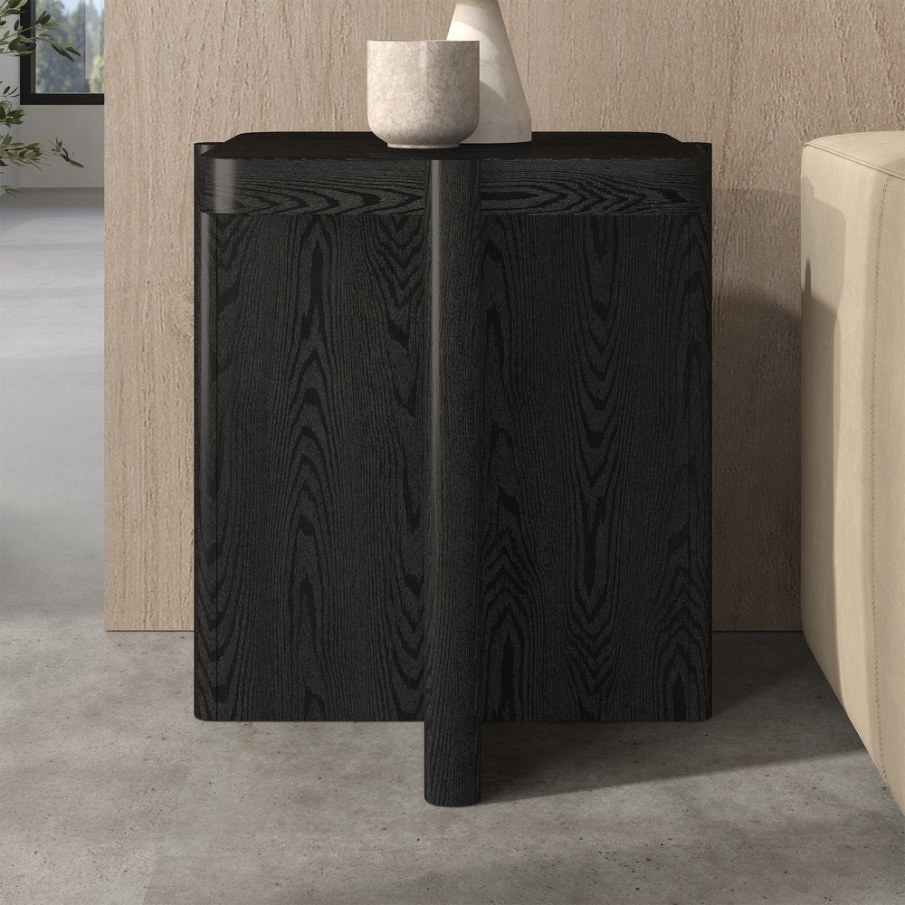 Hudson & Canal - Laguna 20in Wide Square Side Table in Black Grain - ST2465 view 6
