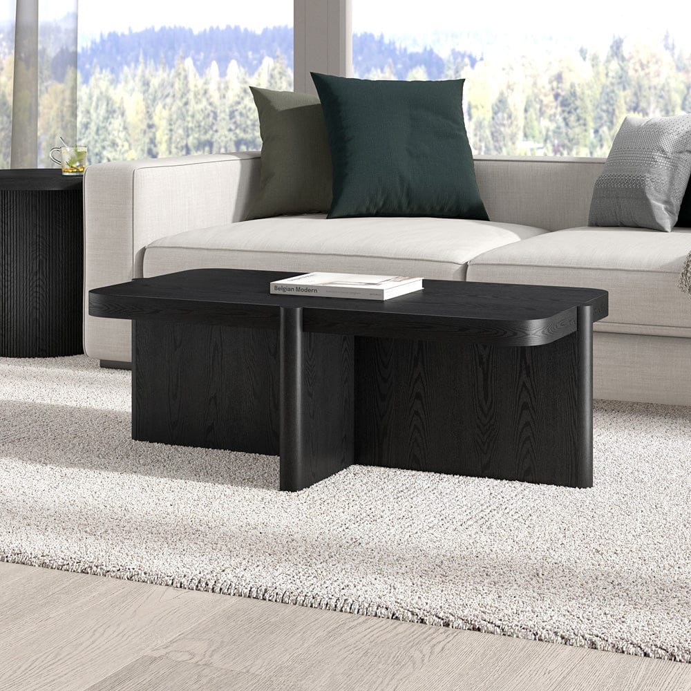 Hudson & Canal - Laguna 45" Wide Rectangular Coffee Table in Black Grain - CT2462 view 5