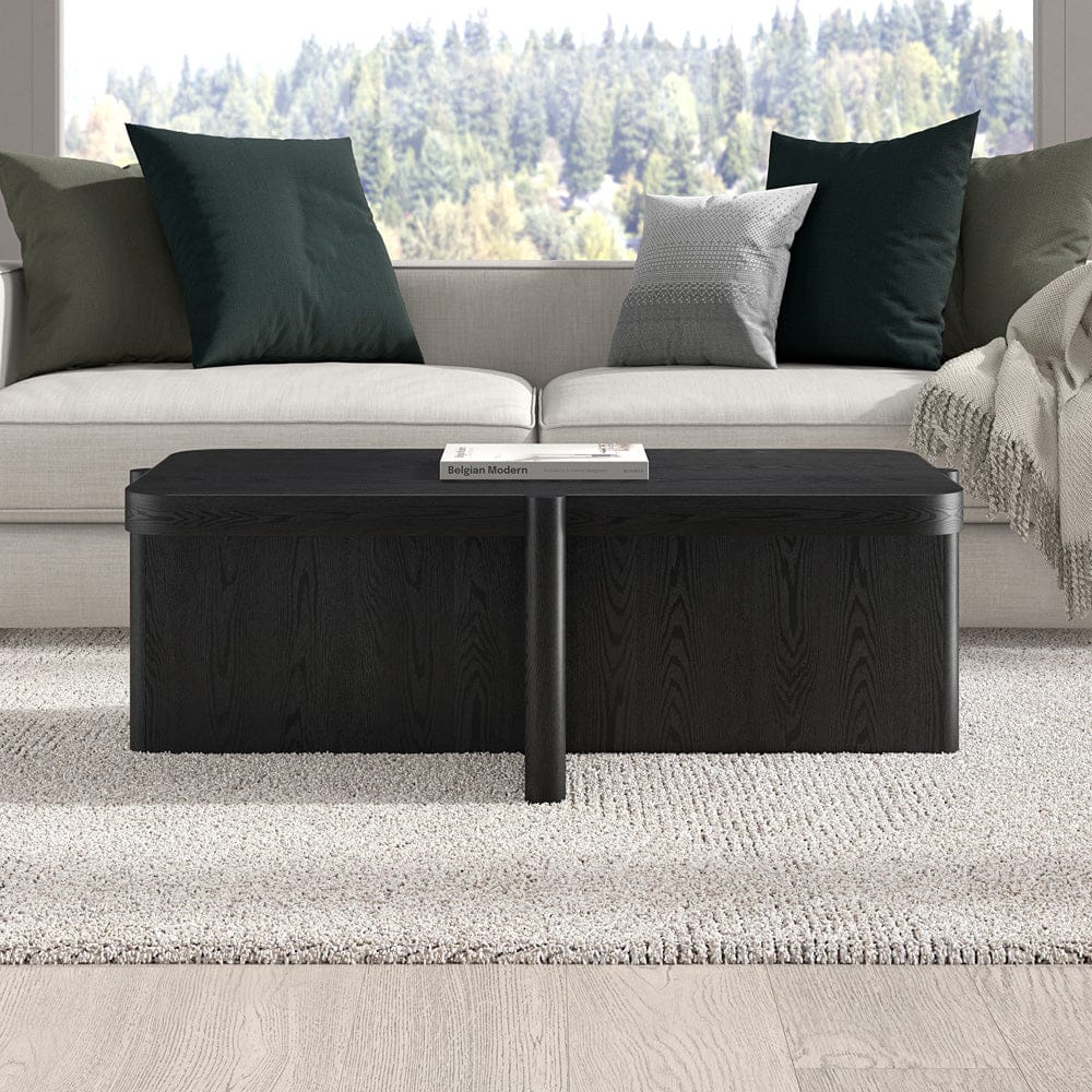 Hudson & Canal - Laguna 45" Wide Rectangular Coffee Table in Black Grain - CT2462 view 6