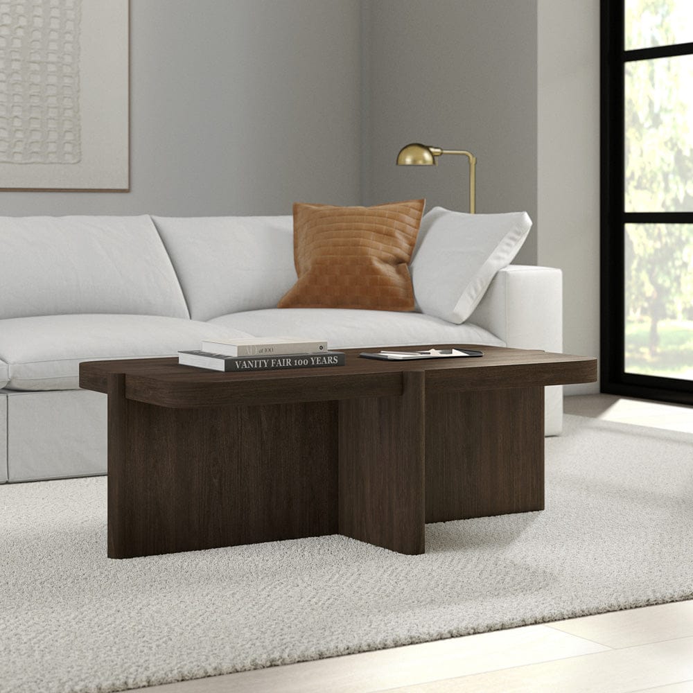 Hudson & Canal - Laguna 45" Wide Rectangular Coffee Table in Brown Oak - CT2464 view 6