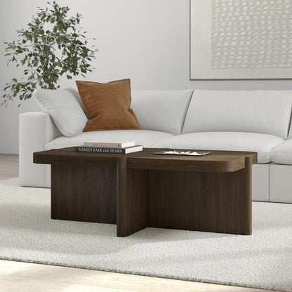 Hudson & Canal - Laguna 45" Wide Rectangular Coffee Table in Brown Oak - CT2464 view 7