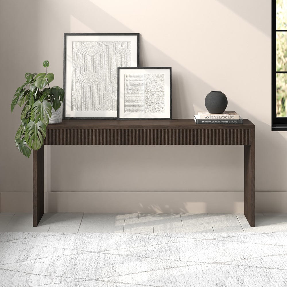 Hudson & Canal - Lawrence 64" Wide Rectangular Console Table in Alder Brown - AT2377 view 5