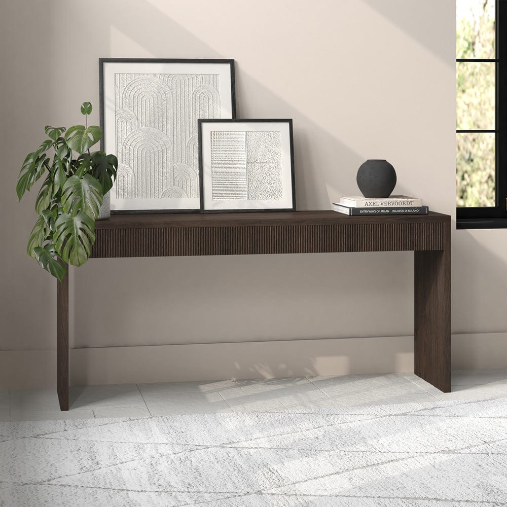 Hudson & Canal - Lawrence 64" Wide Rectangular Console Table in Alder Brown - AT2377 view 6
