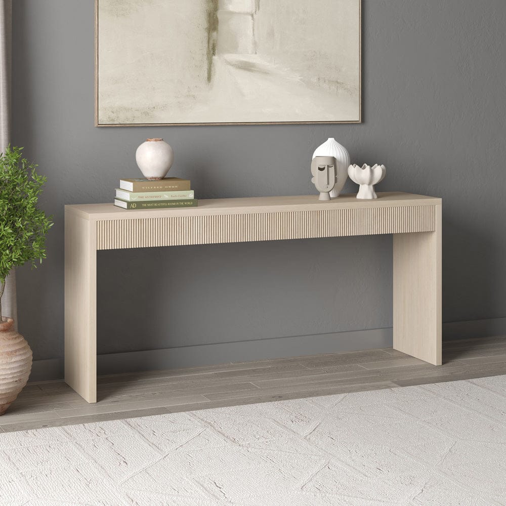 Hudson & Canal - Lawrence 64" Wide Rectangular Console Table in Alder White - AT2376 view 5