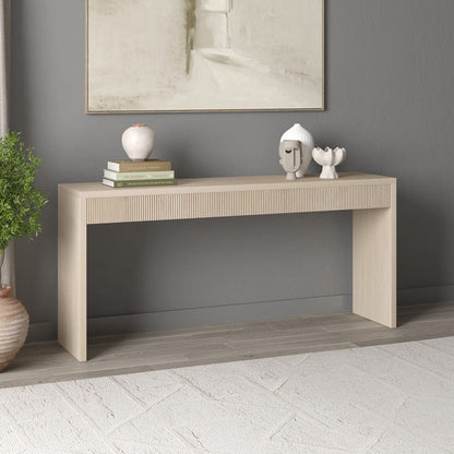 Hudson & Canal - Lawrence 64" Wide Rectangular Console Table in Alder White - AT2376 view 5