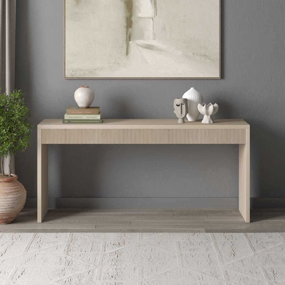 Hudson & Canal - Lawrence 64" Wide Rectangular Console Table in Alder White - AT2376 view 6