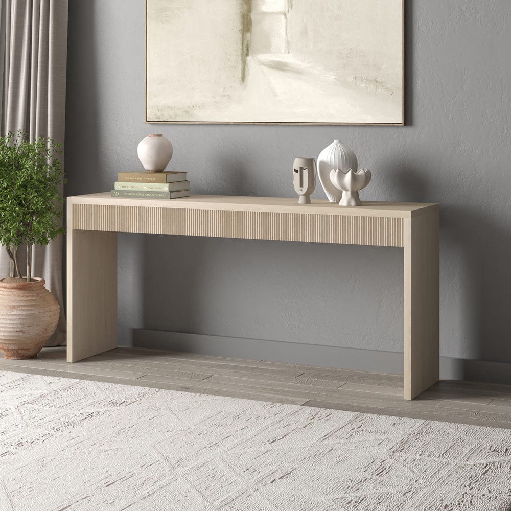 Hudson & Canal - Lawrence 64" Wide Rectangular Console Table in Alder White - AT2376 view 7