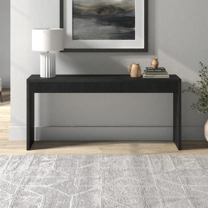 Hudson & Canal - Lawrence 64" Wide Rectangular Console Table in Black Grain - AT2375 view 5