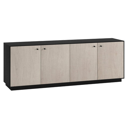 Hudson & Canal - Lillian Rectangular TV Stand for TV's up to 75" in Black Grain/Alder White - TV2409 view 1