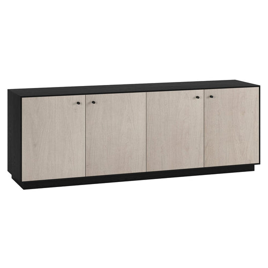 Hudson & Canal - Lillian Rectangular TV Stand for TV's up to 75" in Black Grain/Alder White - TV2409 view 1