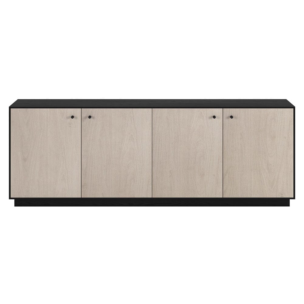 Hudson & Canal - Lillian Rectangular TV Stand for TV's up to 75" in Black Grain/Alder White - TV2409 view 2