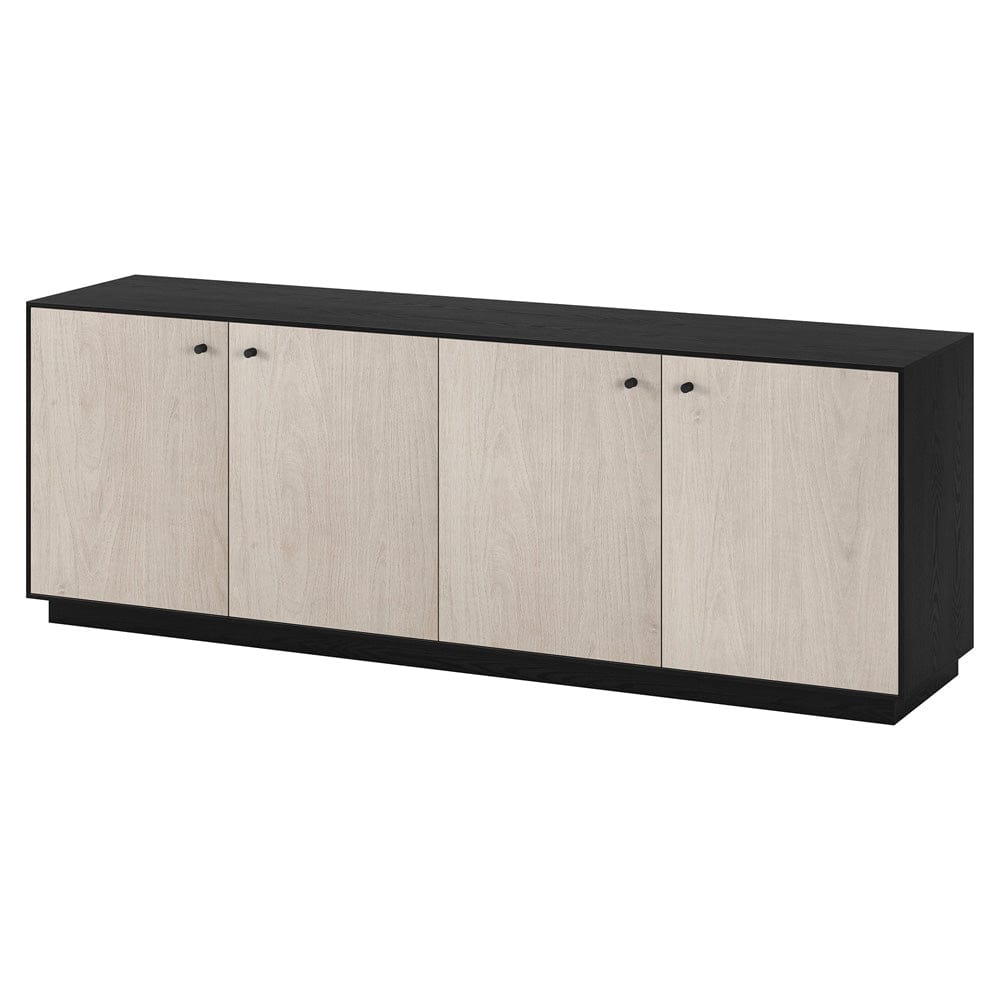 Hudson & Canal - Lillian Rectangular TV Stand for TV's up to 75" in Black Grain/Alder White - TV2409 view 3