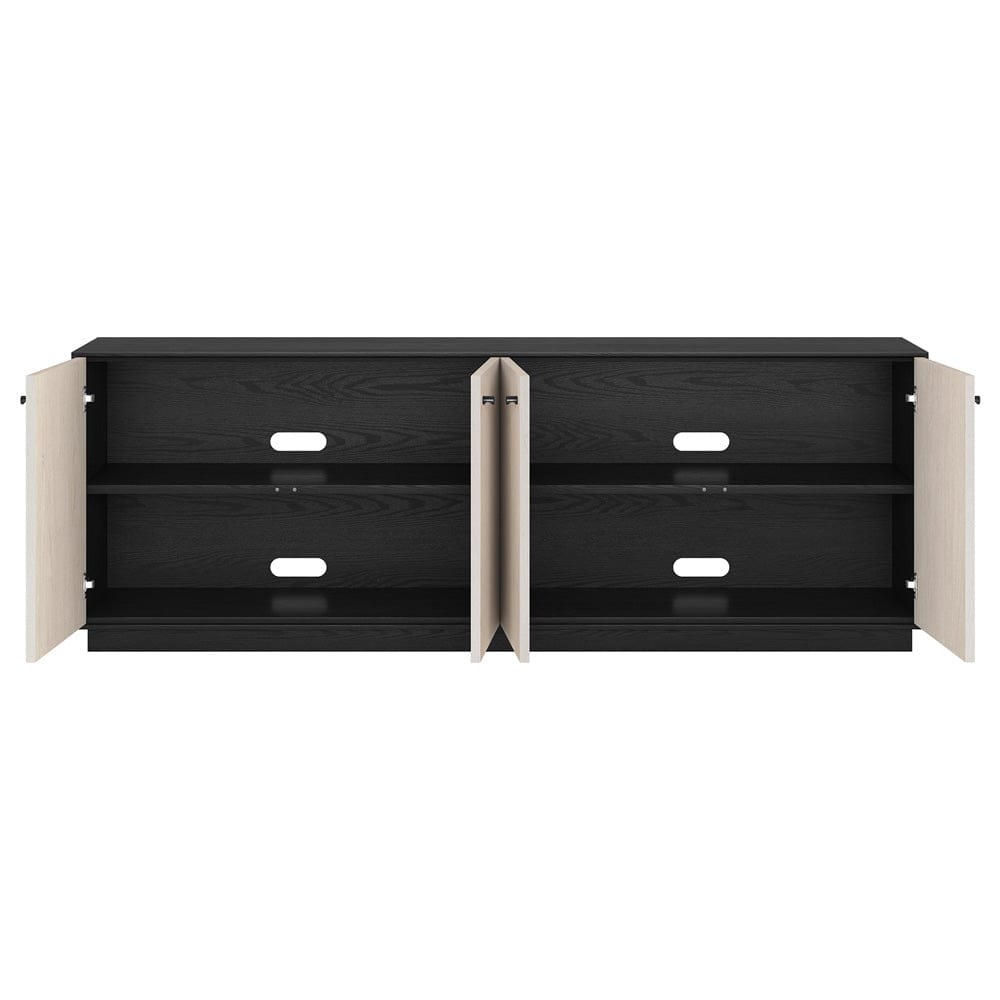 Hudson & Canal - Lillian Rectangular TV Stand for TV's up to 75" in Black Grain/Alder White - TV2409 view 4