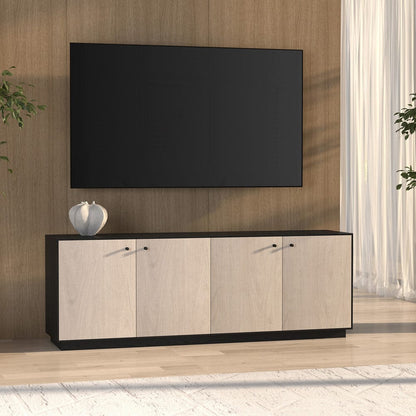 Hudson & Canal - Lillian Rectangular TV Stand for TV's up to 75" in Black Grain/Alder White - TV2409 view 9