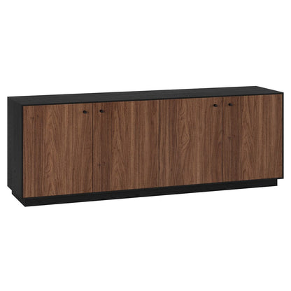 Hudson & Canal - Lillian Rectangular TV Stand for TV's up to 75" in Black Grain/Satin Walnut - TV2410 view 1
