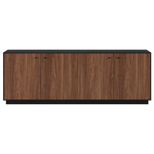 Hudson & Canal - Lillian Rectangular TV Stand for TV's up to 75" in Black Grain/Satin Walnut - TV2410 view 2